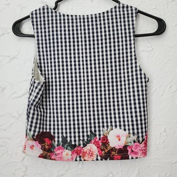 Minkpink Garden Bed Picnic gingham check Crop top - Picture 5 of 6